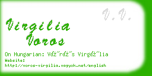 virgilia voros business card